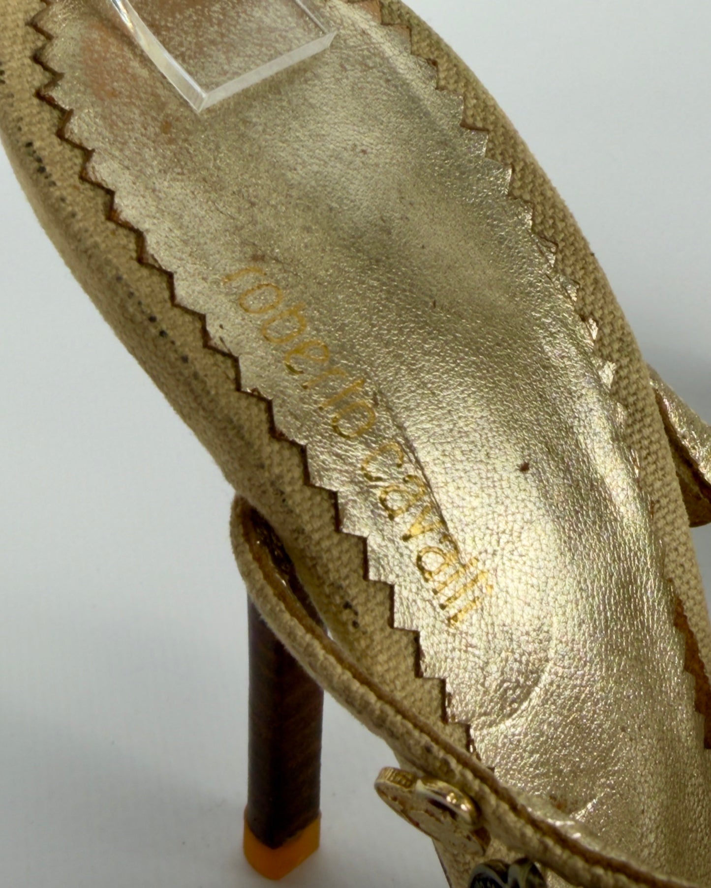 Roberto Cavalli Vintage 2000s Metallic Coins Heels — 39