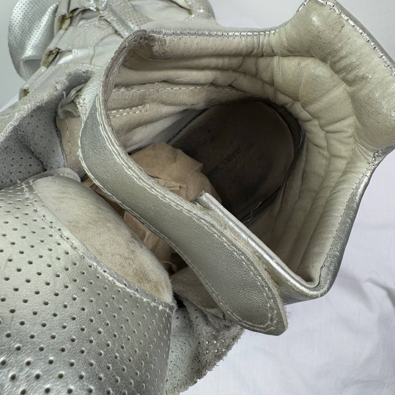 ‘Marant’ Silver Wedge Sneakers 39.5/40.5