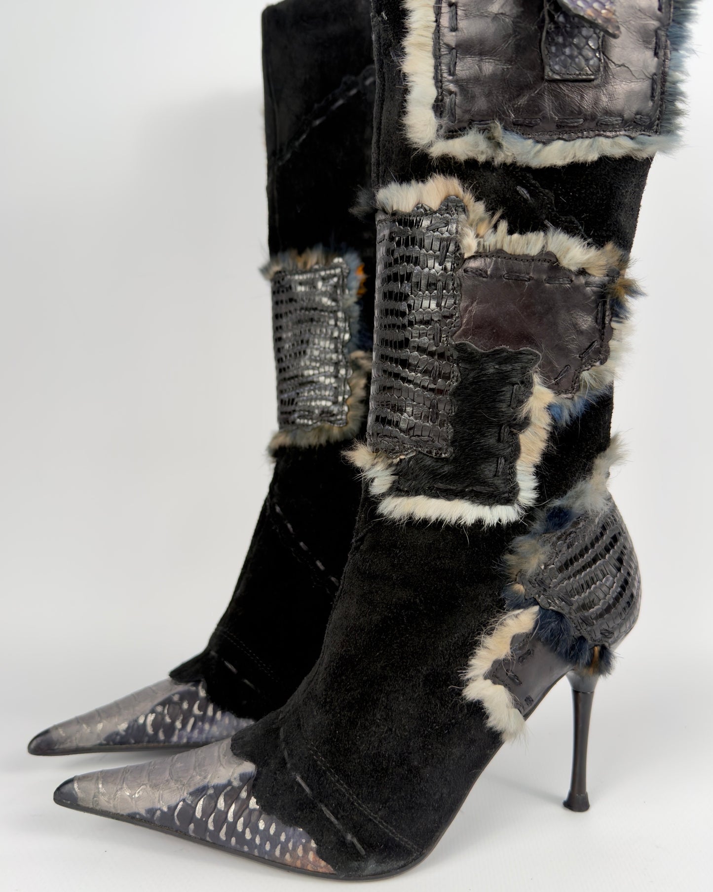 El Dante’s Couture Vintage Cargo Boots — 36