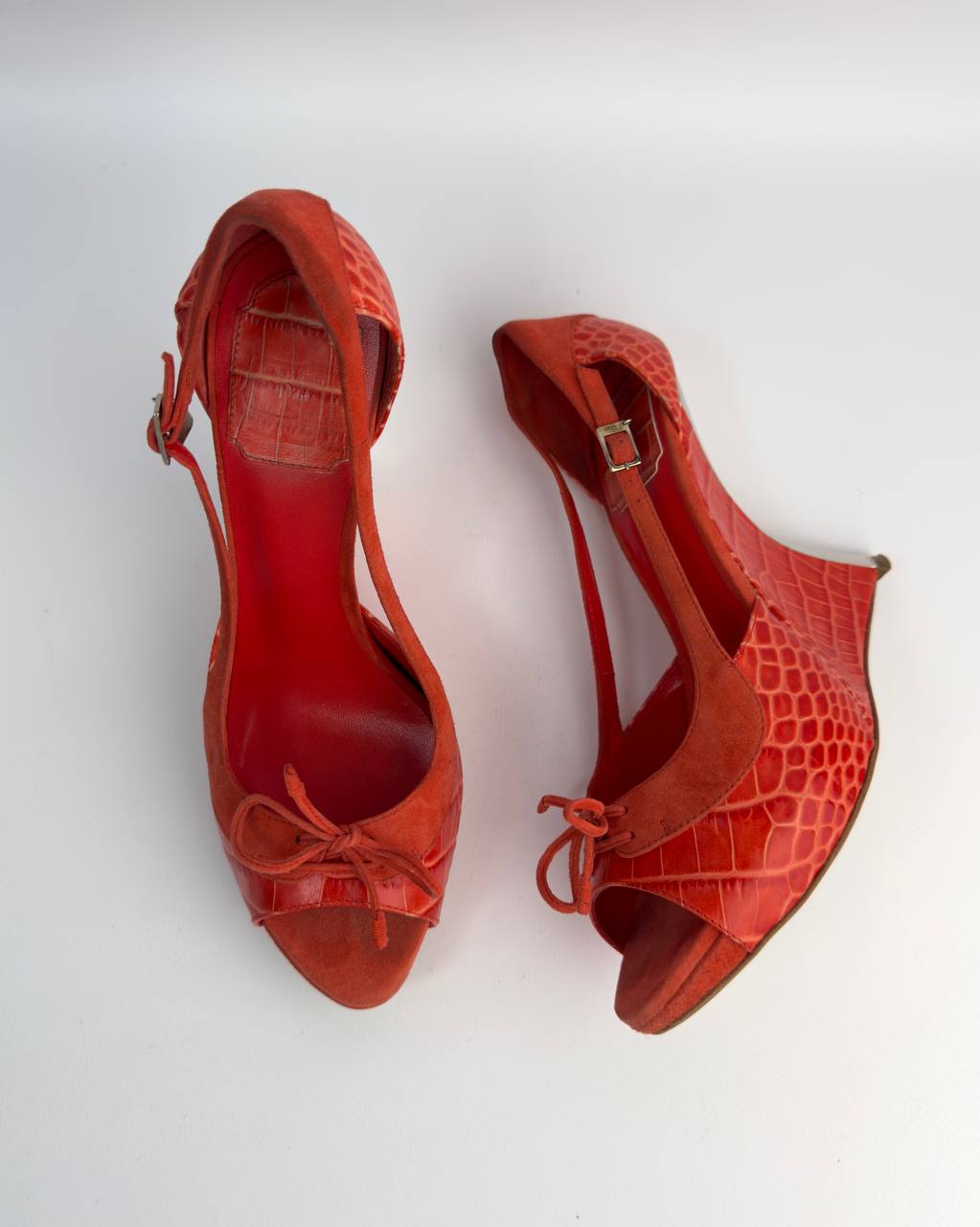 Dior Vintage Snake Wedge Heels — 38.5