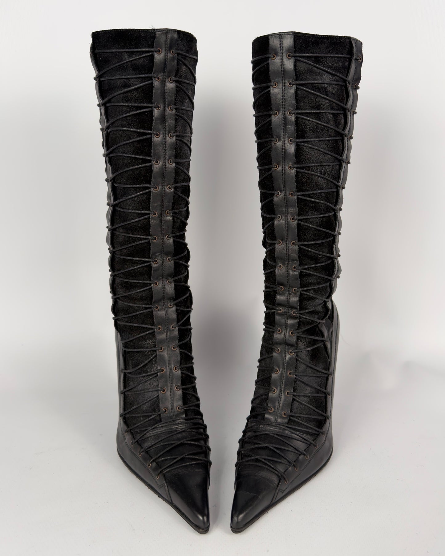 El Dante’s Couture Vintage Corset Lacing Boots — 38