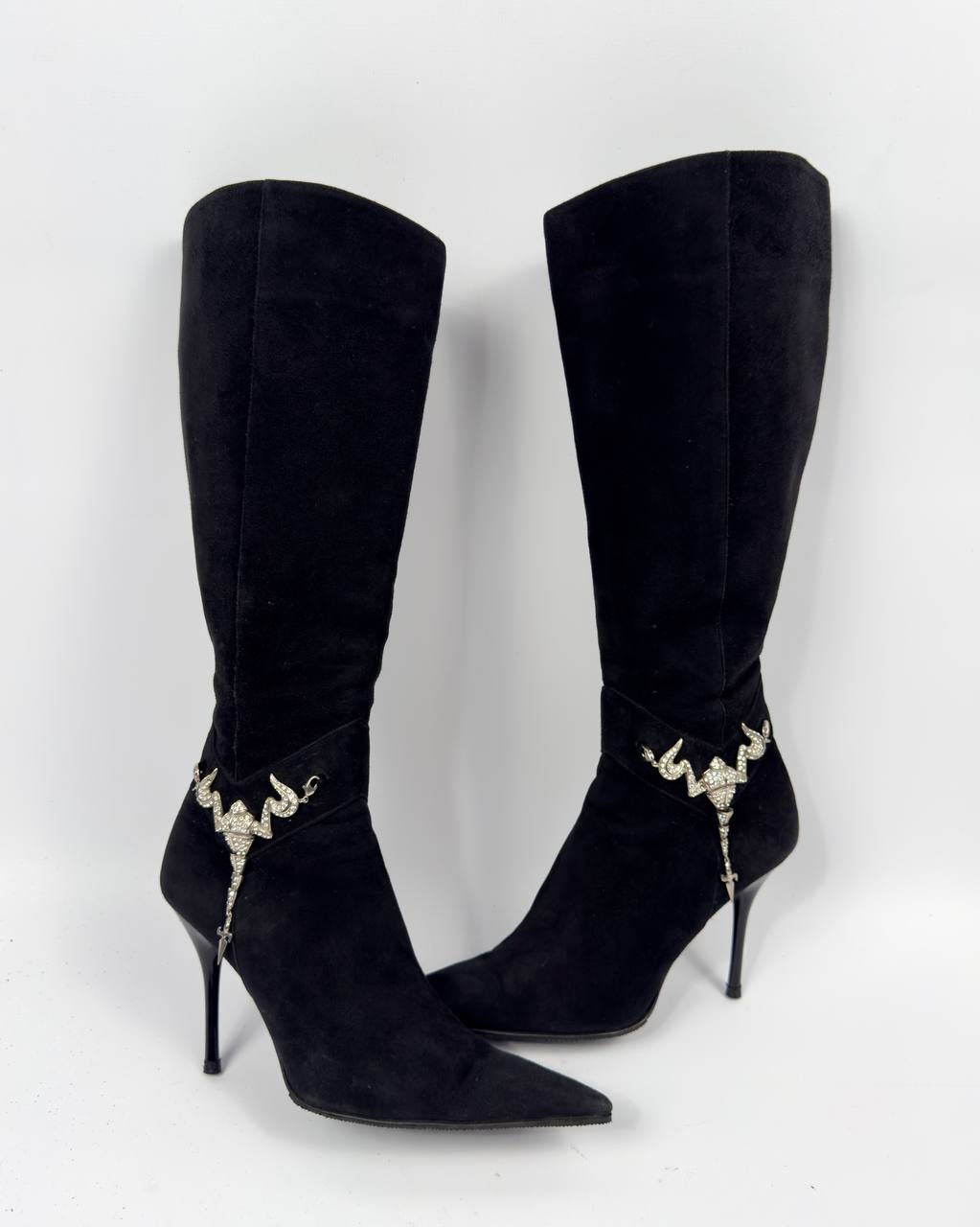 Cesare Paciotti Vintage Italian Scorpion Suede Boots — 37/37.5