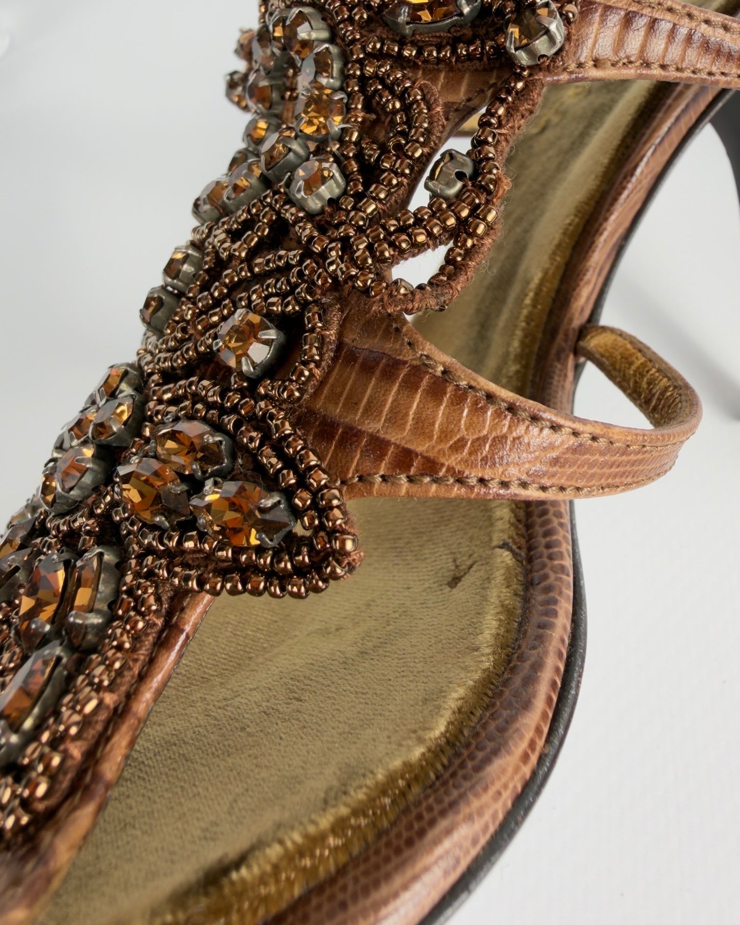 Roberto Cavalli Vintage Beaded Heels — 41