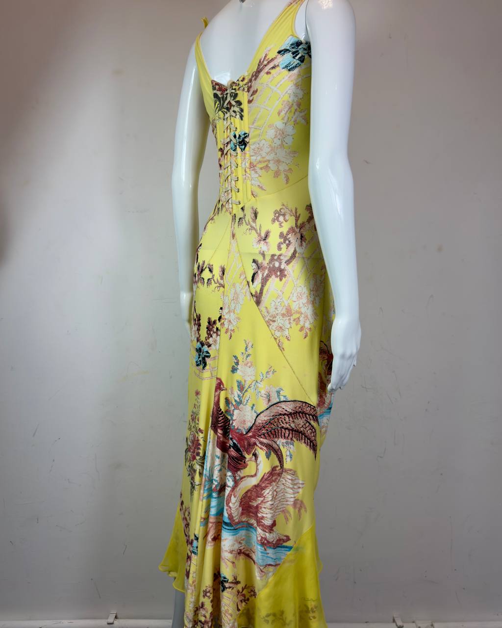 Roberto Cavalli S/S 2003 Chinoiserie Long Corset Dress