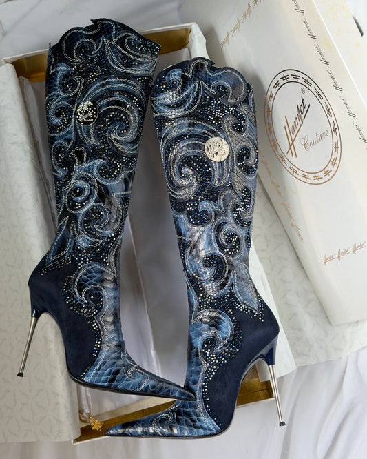 Hamlet Couture Italian Python Boots