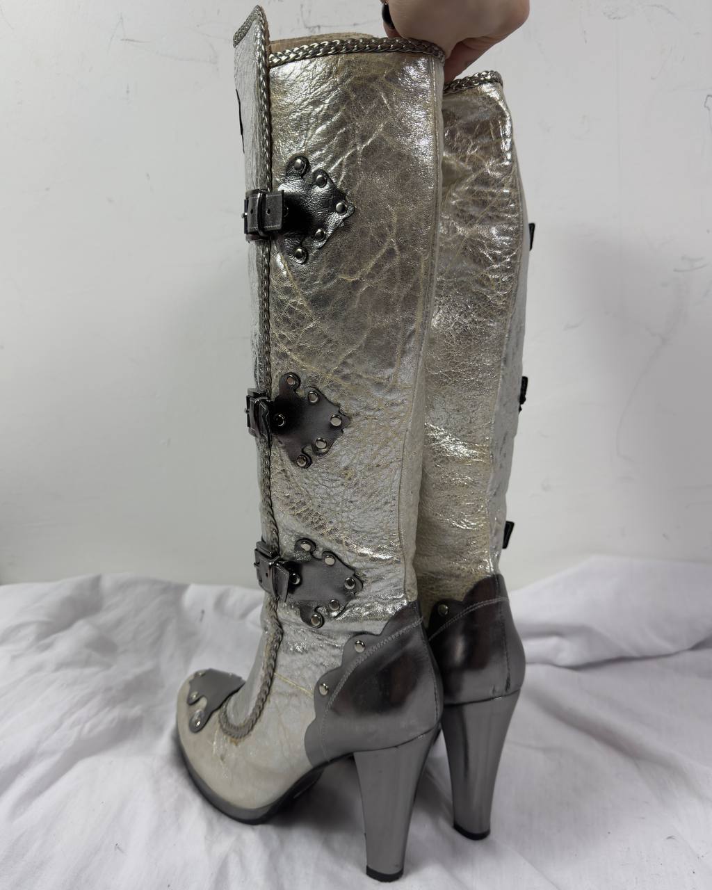 Vintage Silver Boots 38
