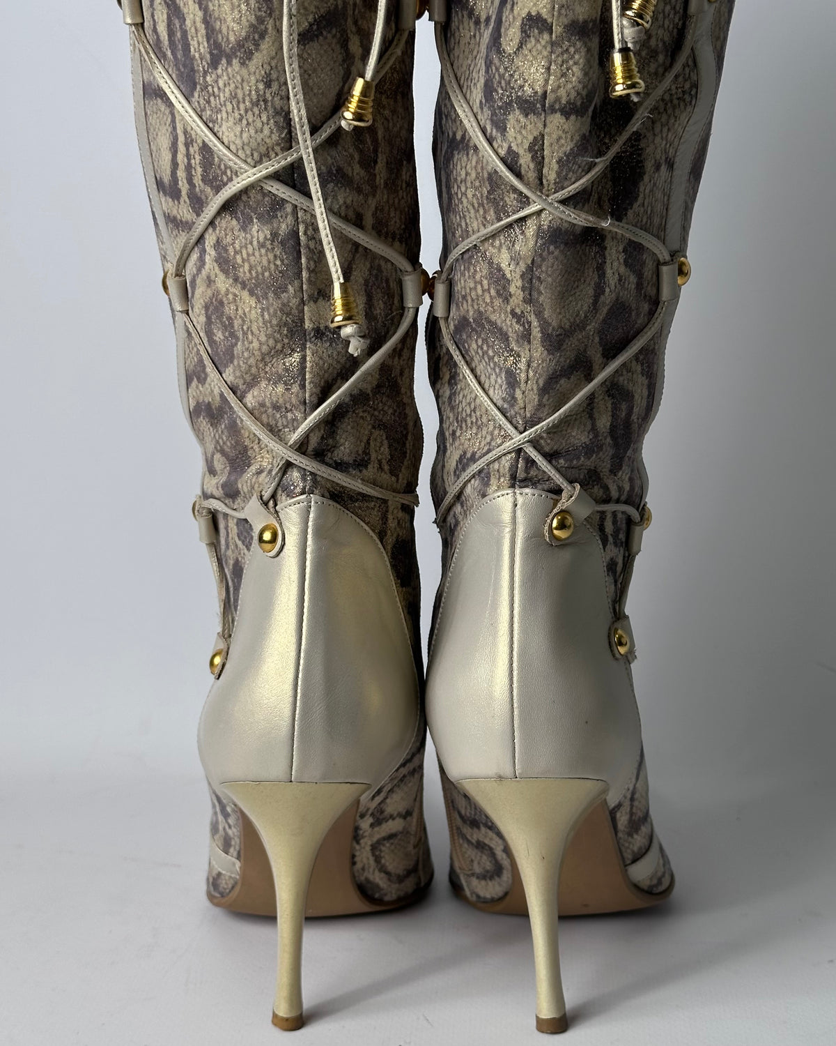 Vintage Lace Up Boots — 38