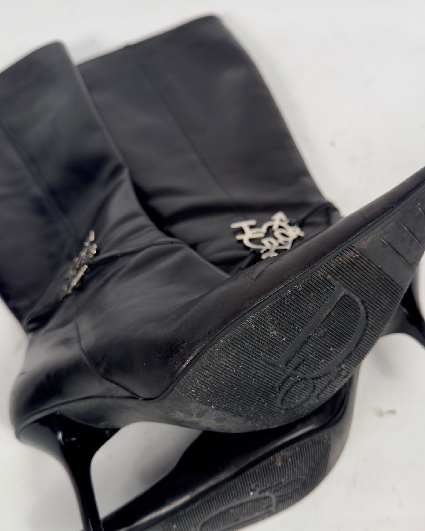 Dior by Galliano FW04 Vintage Leather Boots — 38