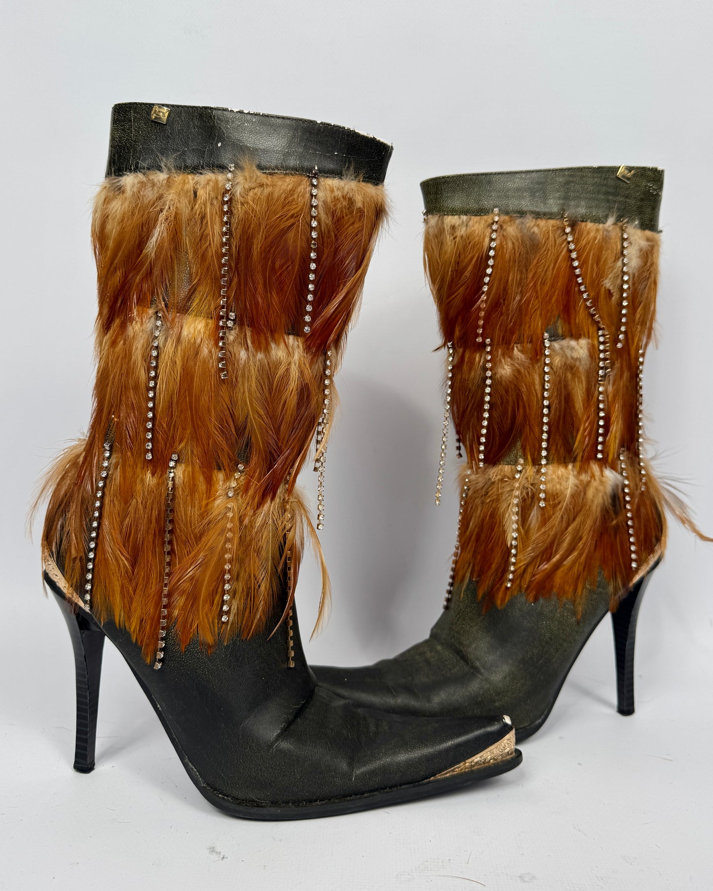 Vintage Italian PU Fur Boots — 39.5 NUANCE ❣️