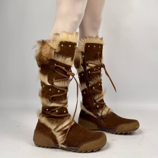Vintage Fur Winter Boots — 40/41