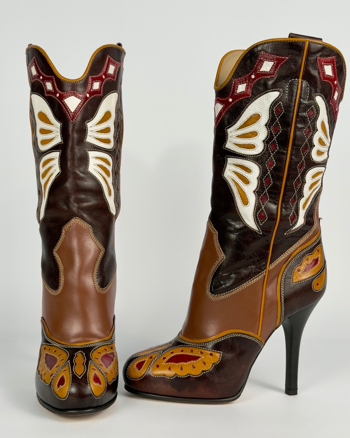 D&G SS04 Cowboy Butterfly Boots — 37