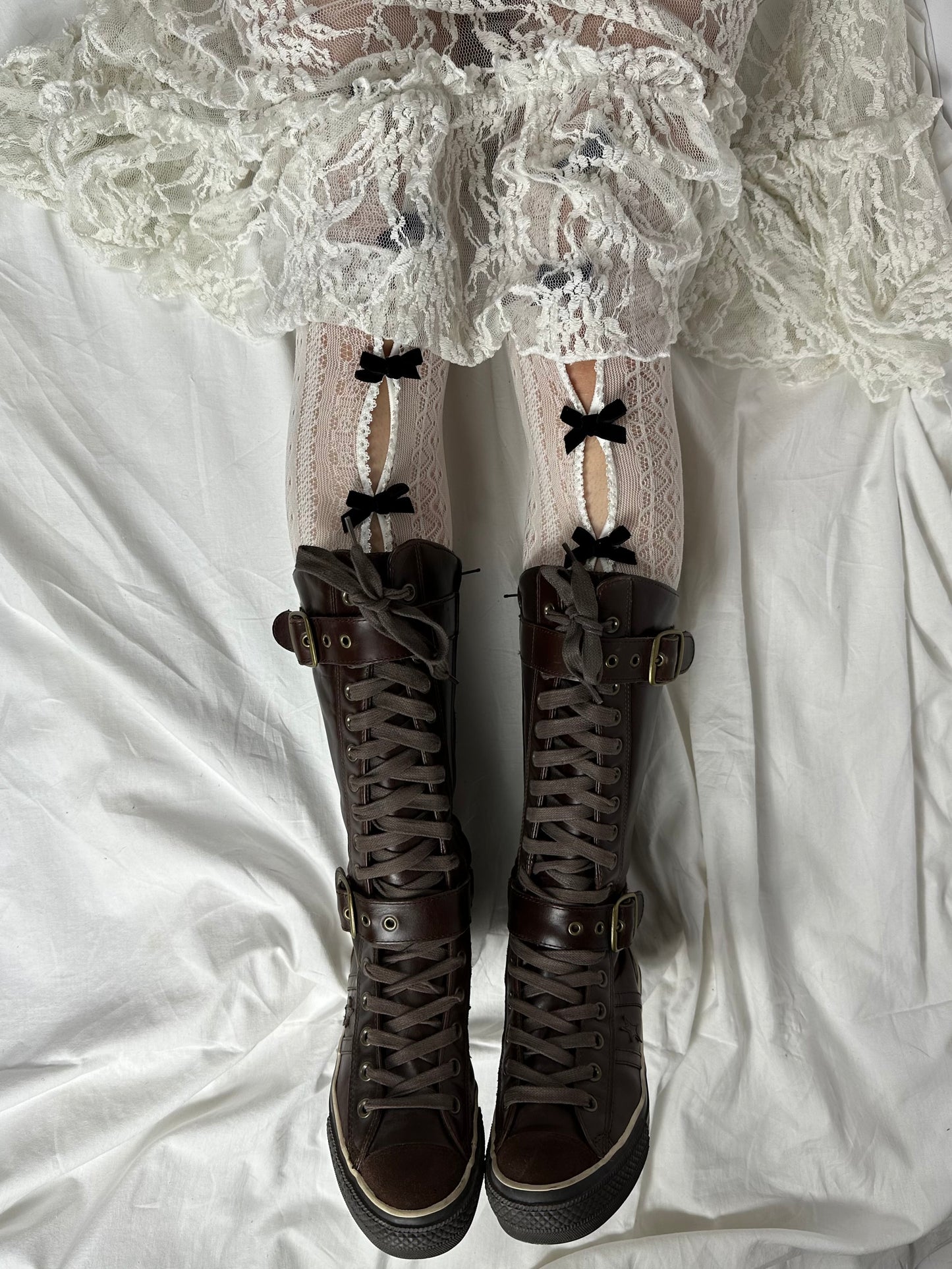 Converse Vintage Buckle Leather Lace Up Boots 38/39
