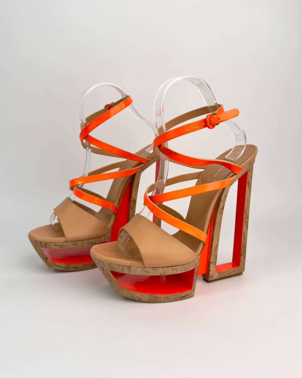 Casadei Cut Out Platform Heels — 39/39.5