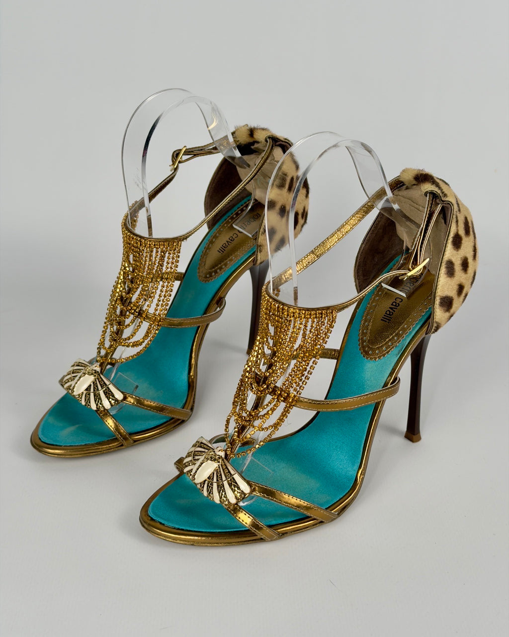 Roberto Cavalli Vintage Scarab Heels — 39