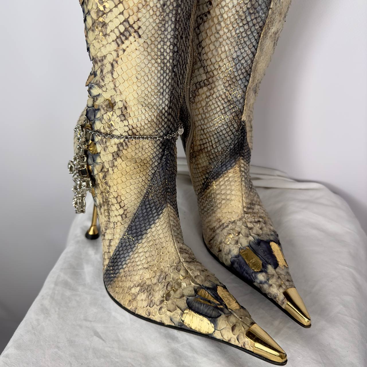 Hamlet Couture Python Leather Italian Boots
