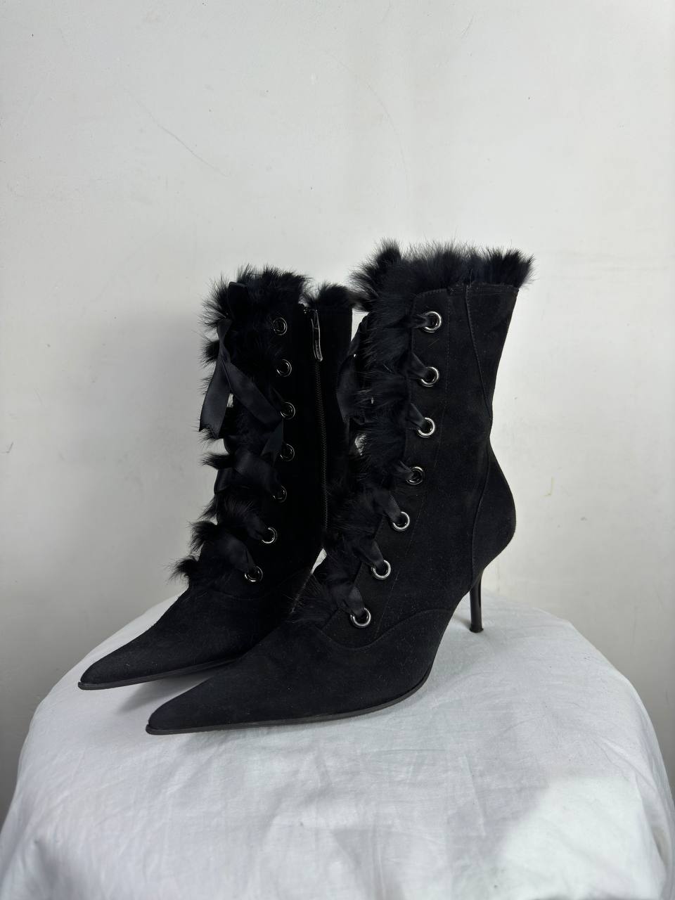 Vintage Italian Lace Up Boots — 36