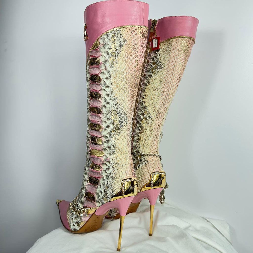 Hamlet Couture Italian Python Boots — 36/37