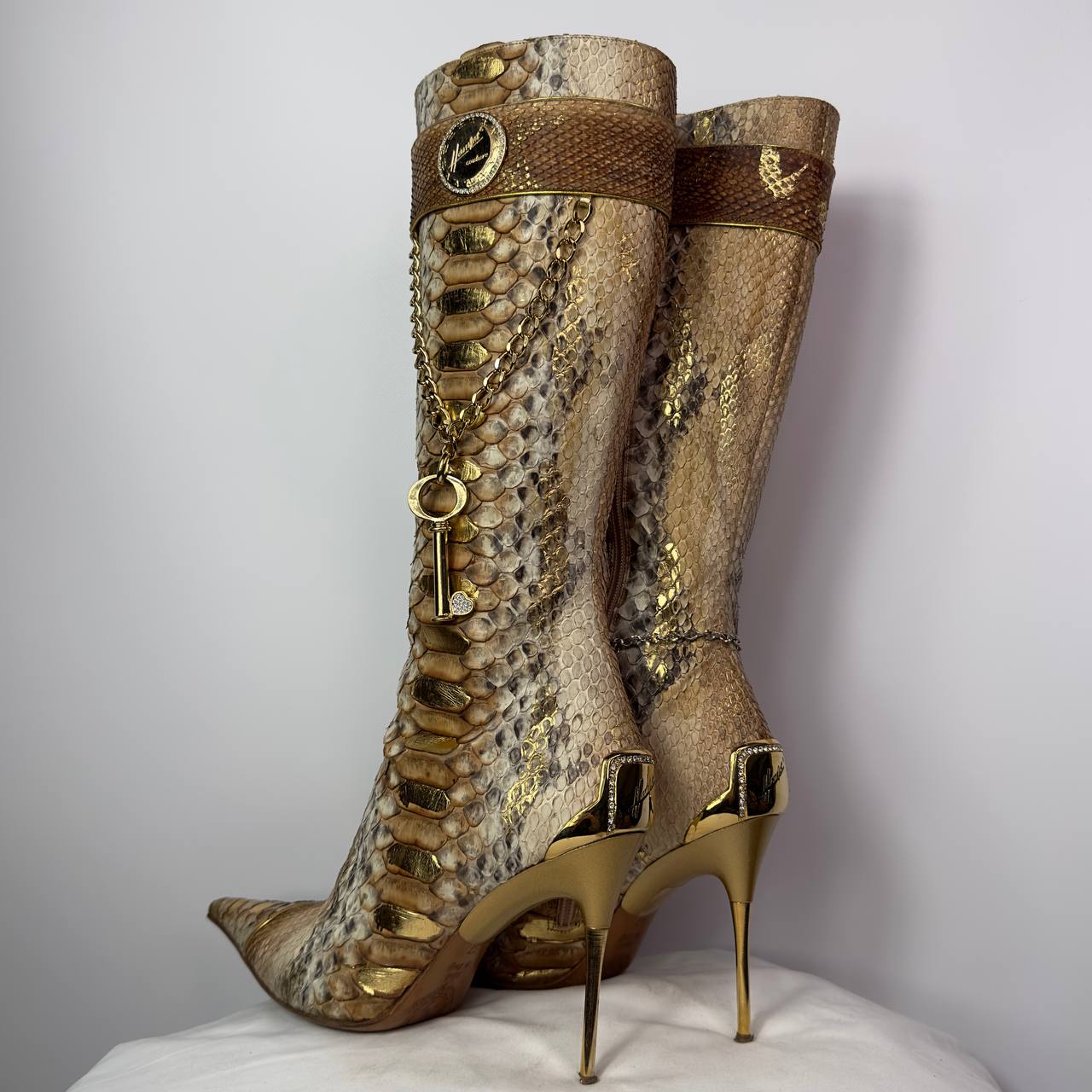 Hamlet Couture Python Leather Boots