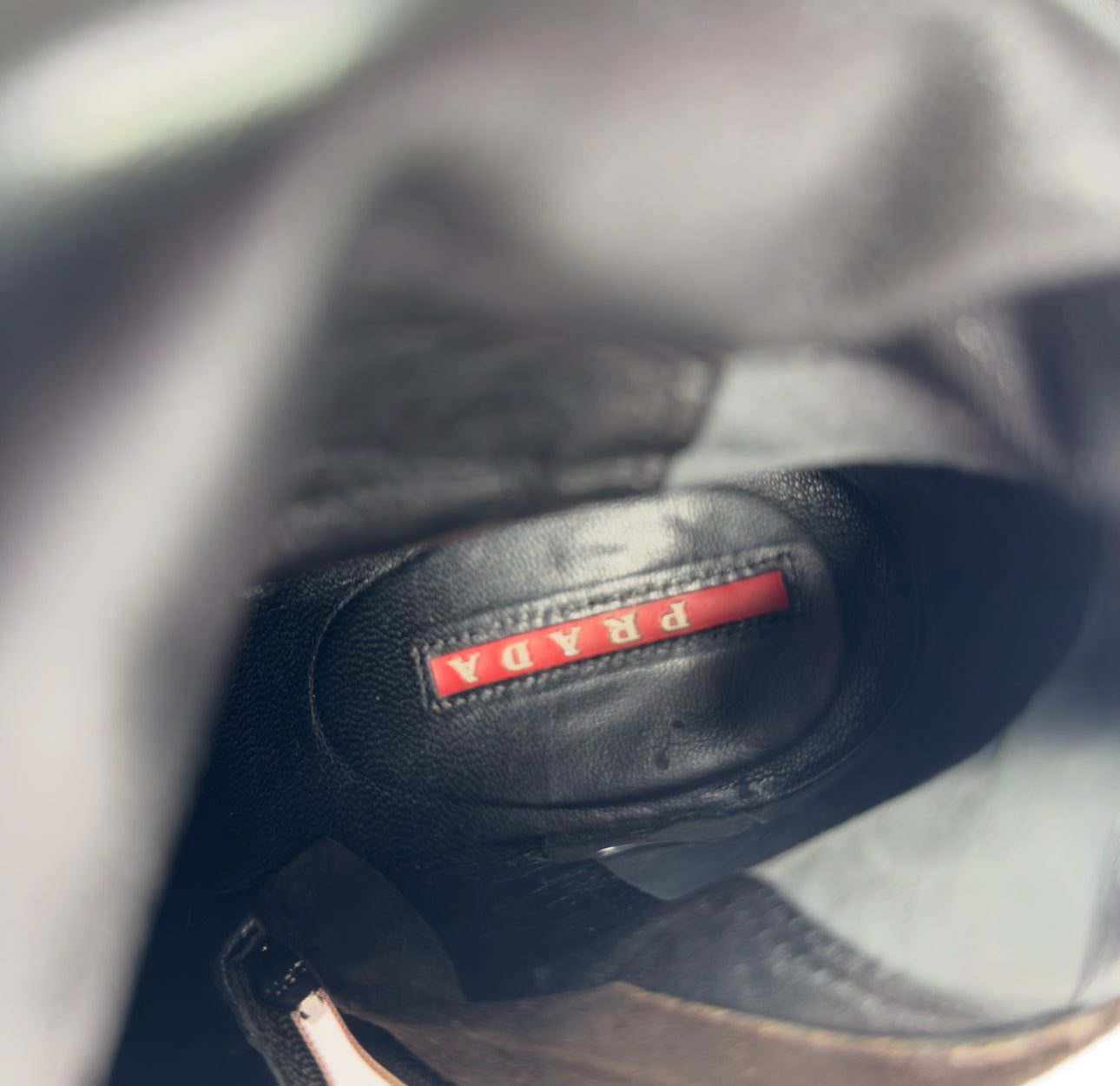 Prada Vintage Suede Wedge Boots — 37/37.5