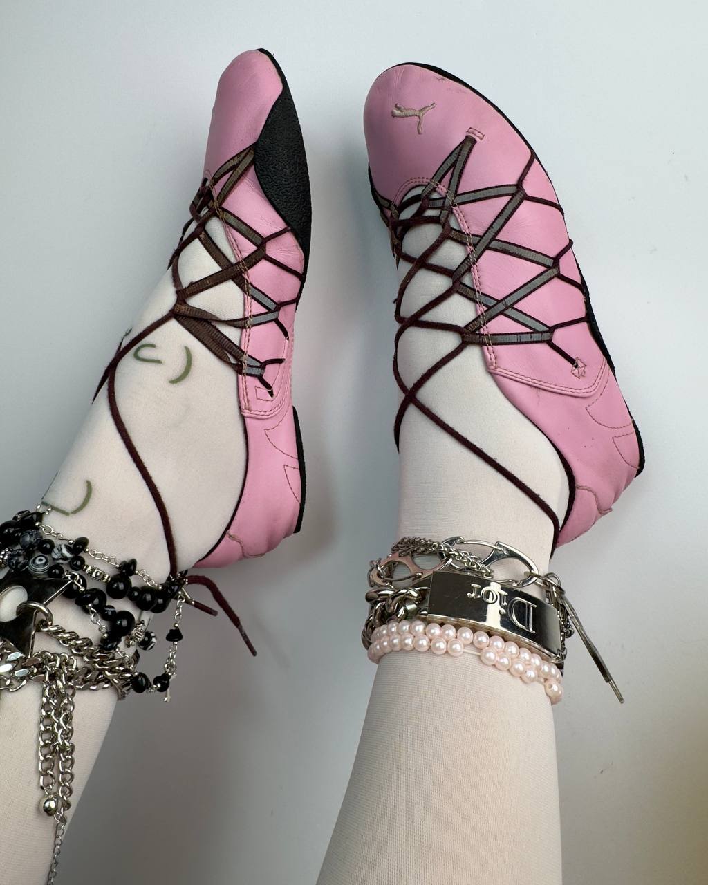 Puma Vintage Lace Up Ballet Flats — 37/38