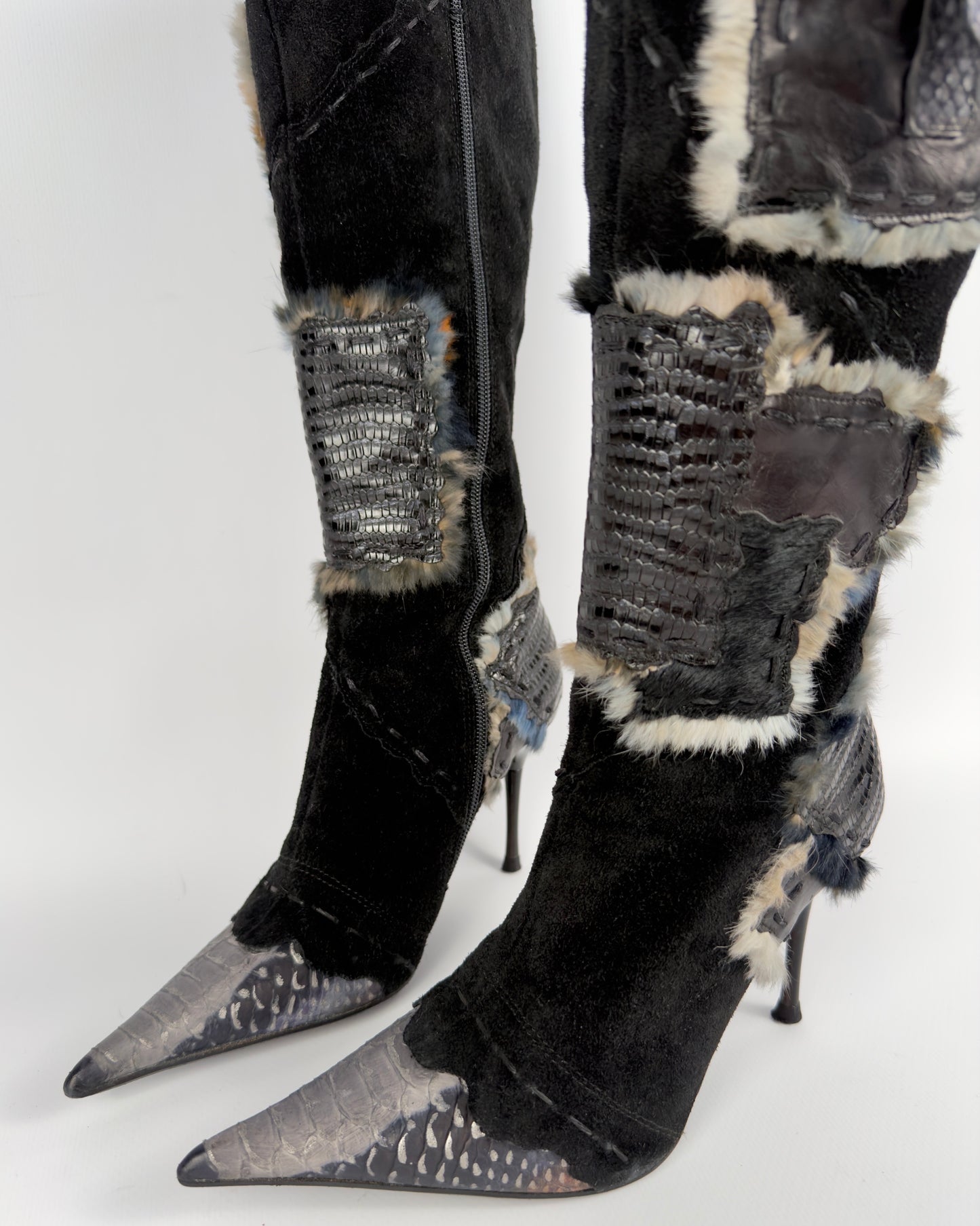 El Dante’s Couture Vintage Cargo Boots — 36