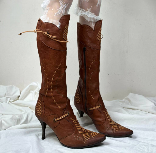Andrea Lattanzi Vintage Italian Leather Boots 40/41
