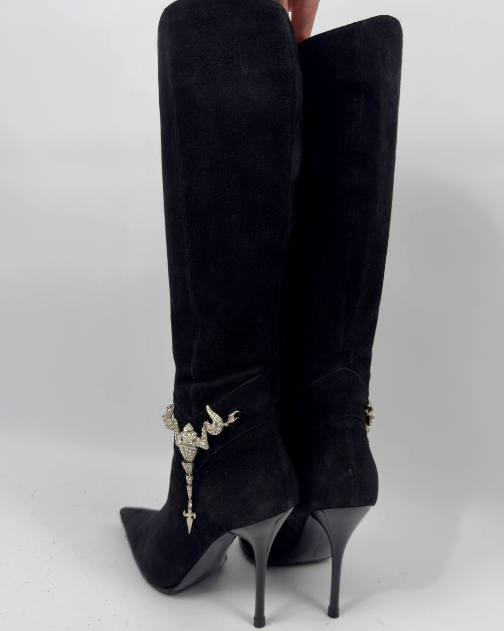 Cesare Paciotti Vintage Italian Scorpion Suede Boots — 37/37.5