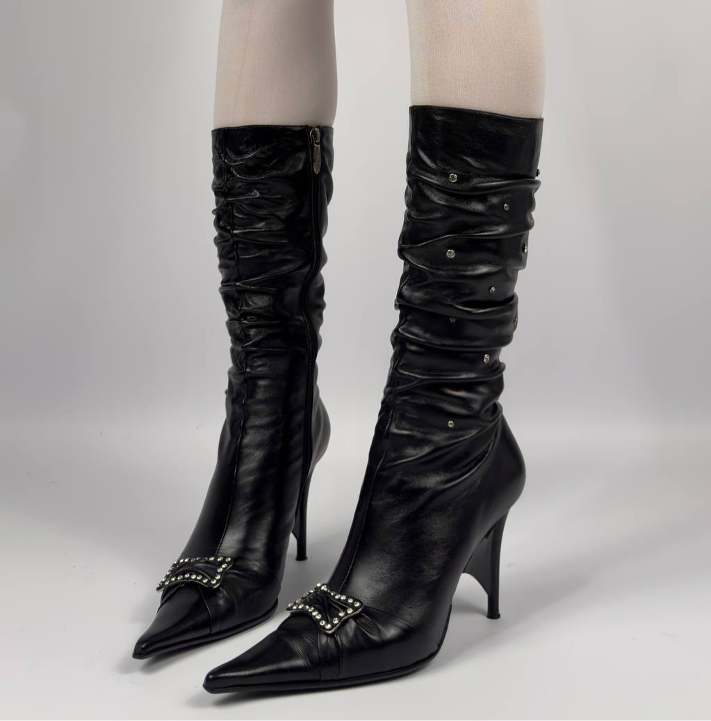 Vintage Italian Leather Boots — 37/38