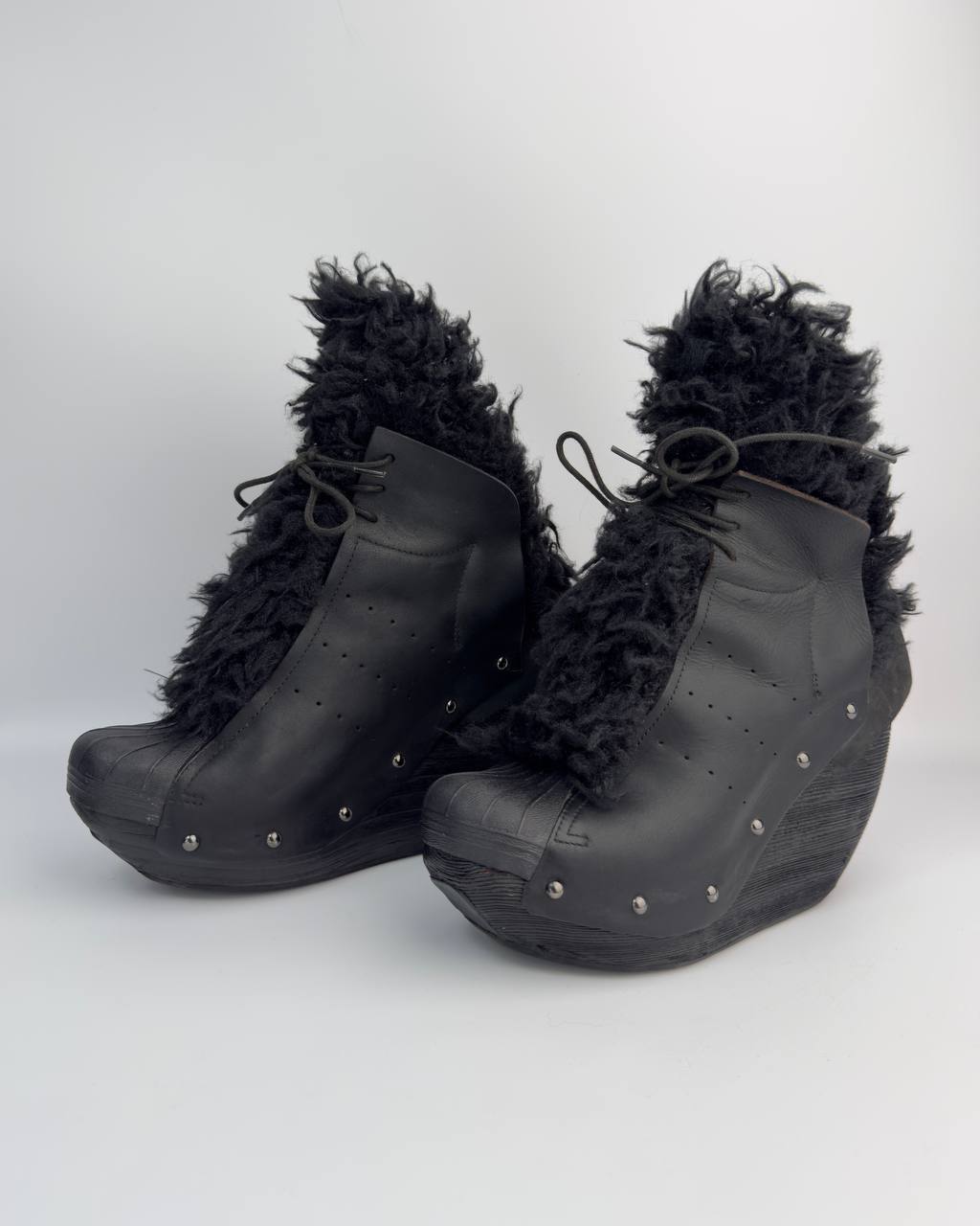 Adidas x Yohji Yamamoto Wedge Faux Fur Boots — 39/39.5