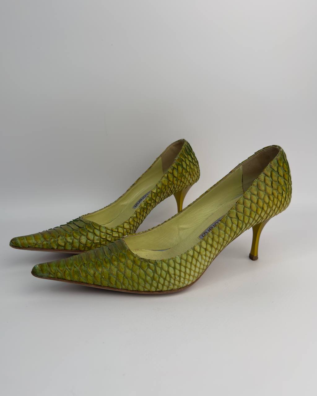 Gianmarco Lorenzi Vintage Python Heels — 36.5