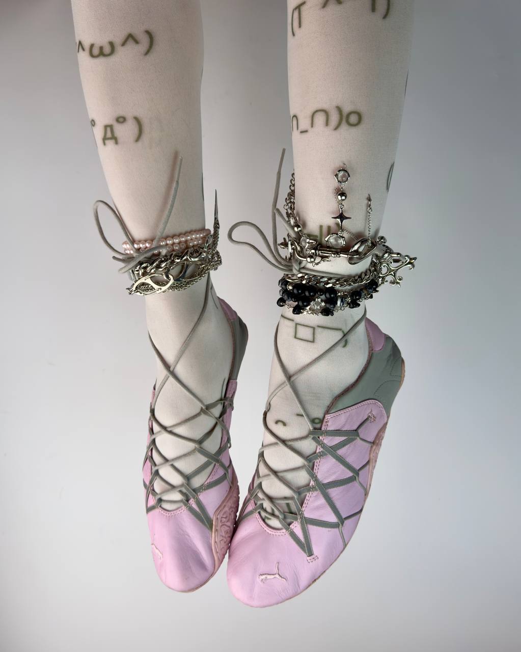 Puma Vintage Lace Up Ballet Flats — 39/39.5