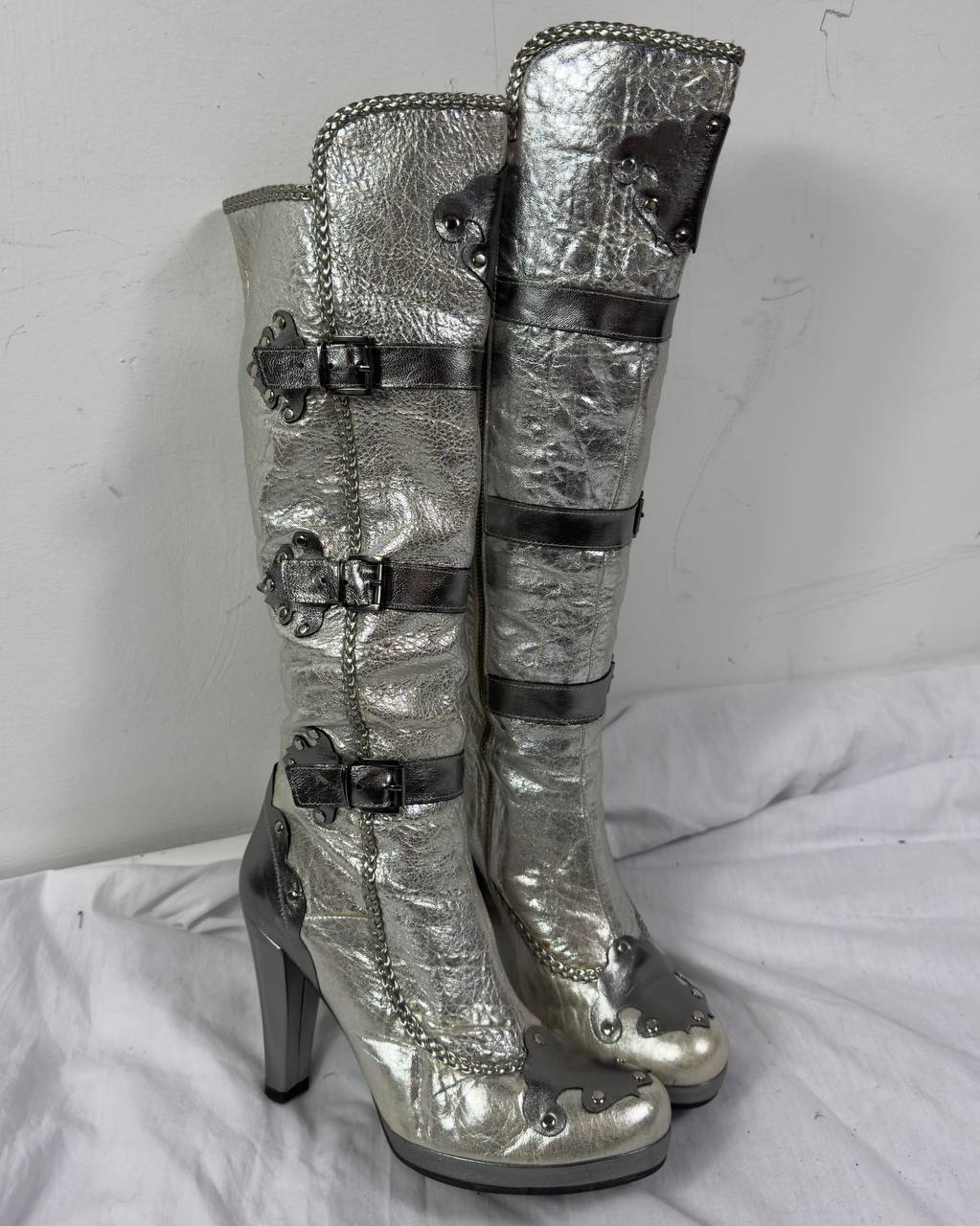 Vintage Silver Boots 38