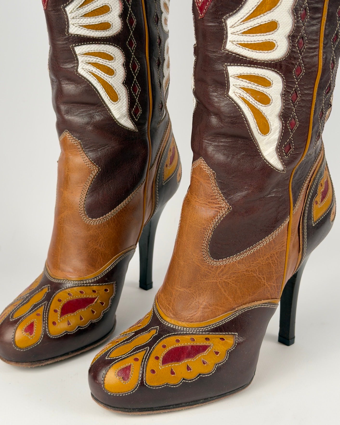D&G SS 04 Cowboy Butterfly Boots — 36