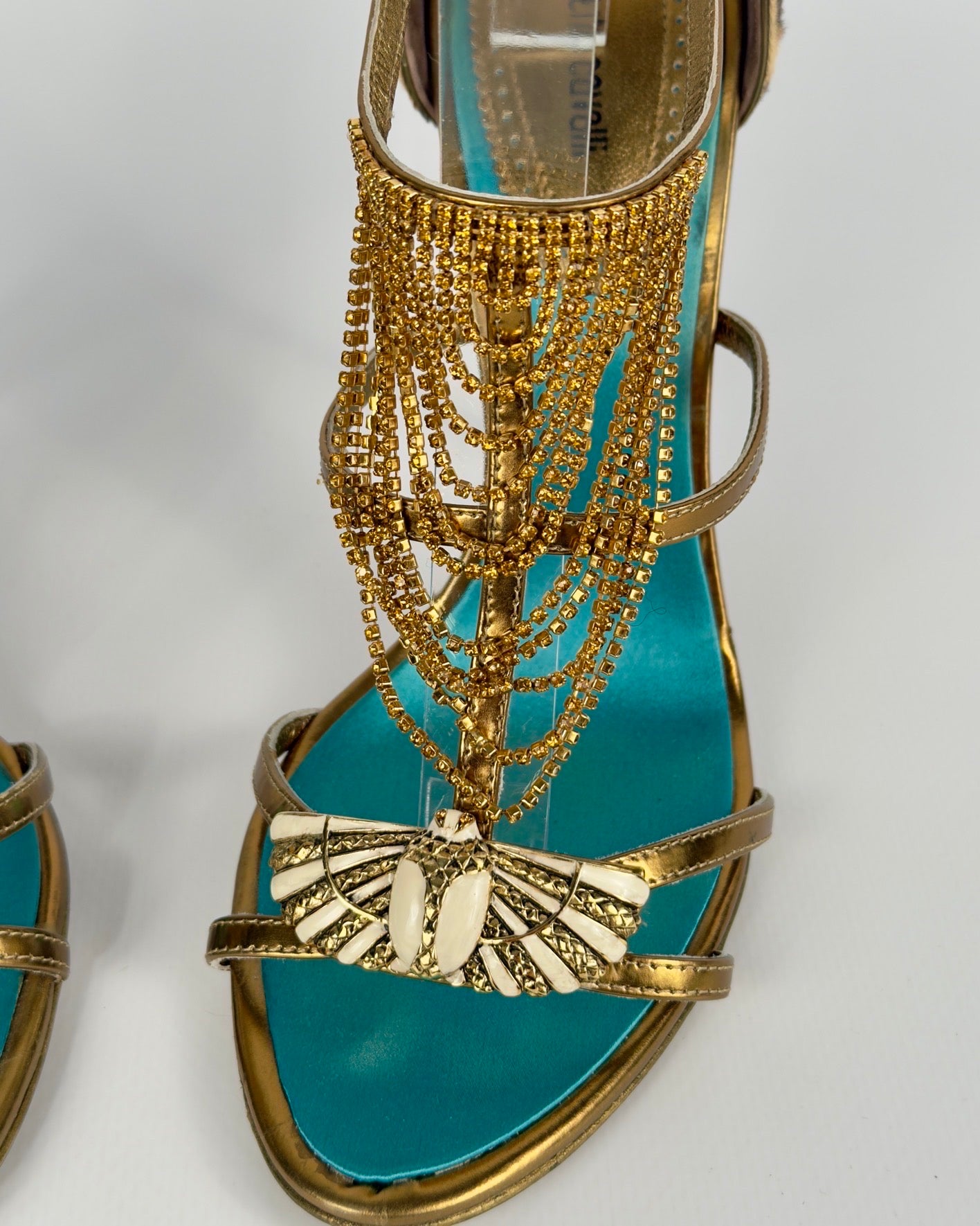 Roberto Cavalli Vintage Scarab Heels — 39