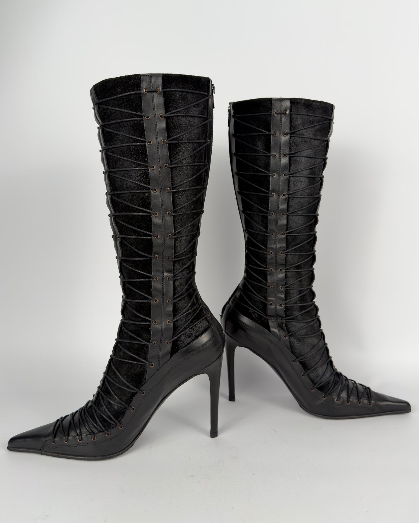 El Dante’s Couture Vintage Corset Lacing Boots — 38