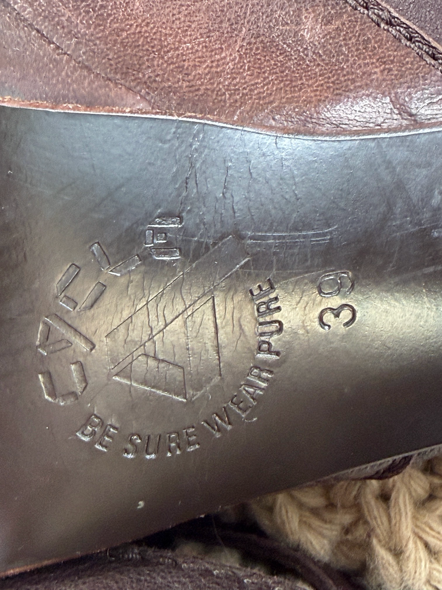 Vintage Knit Buckle Boots — 38/39