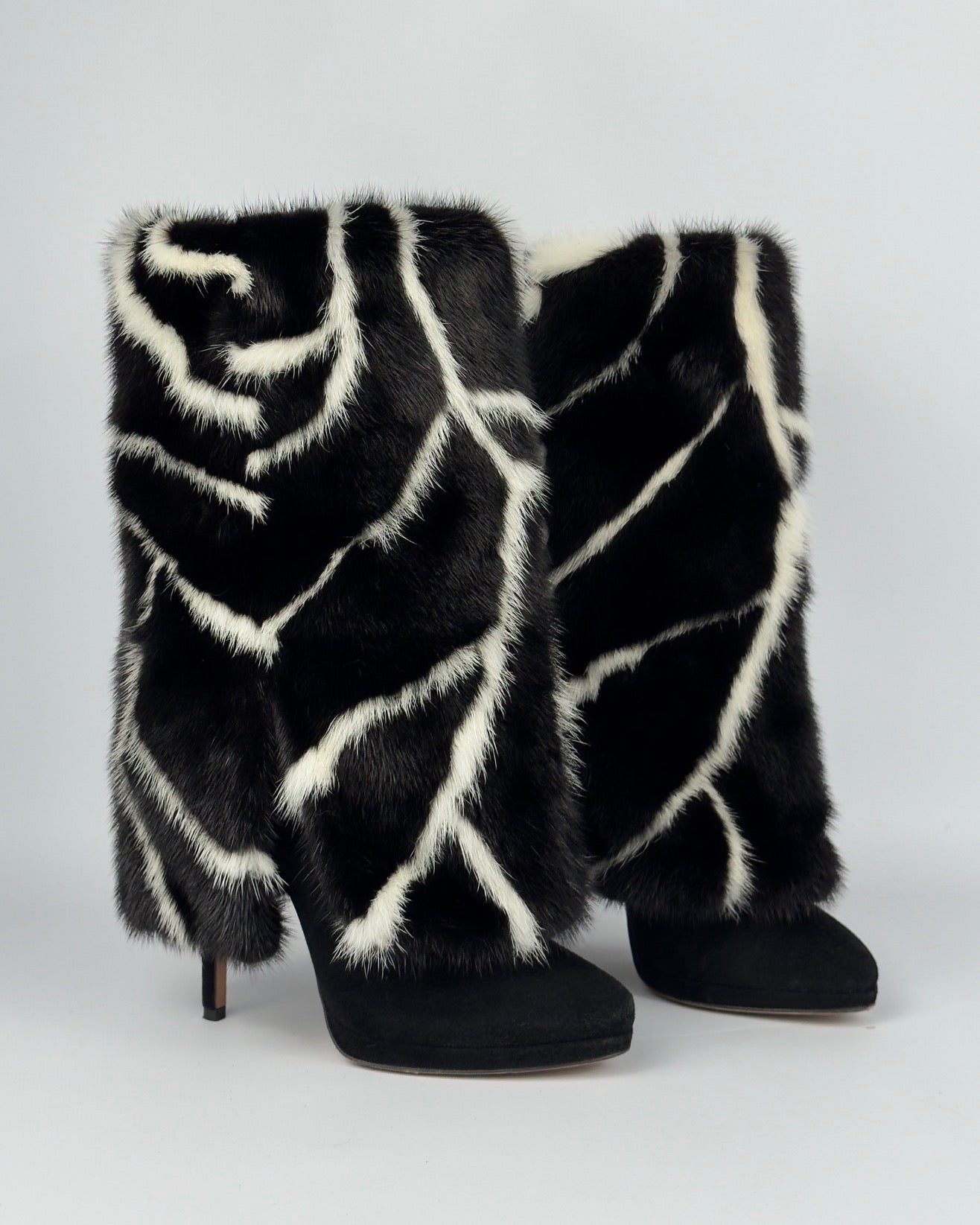 Casadei Vintage Mink Fur Boots — 38