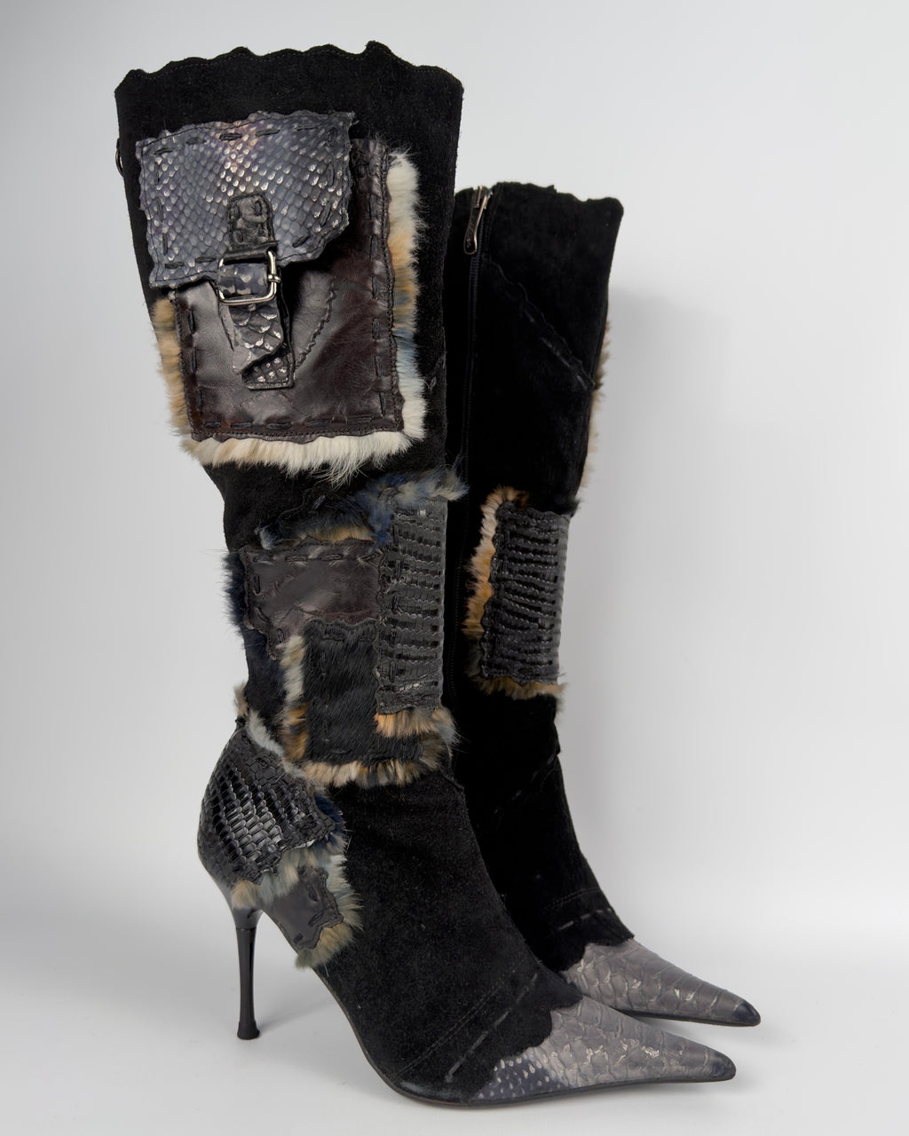 El Dante’s Couture Vintage Cargo Boots — 36