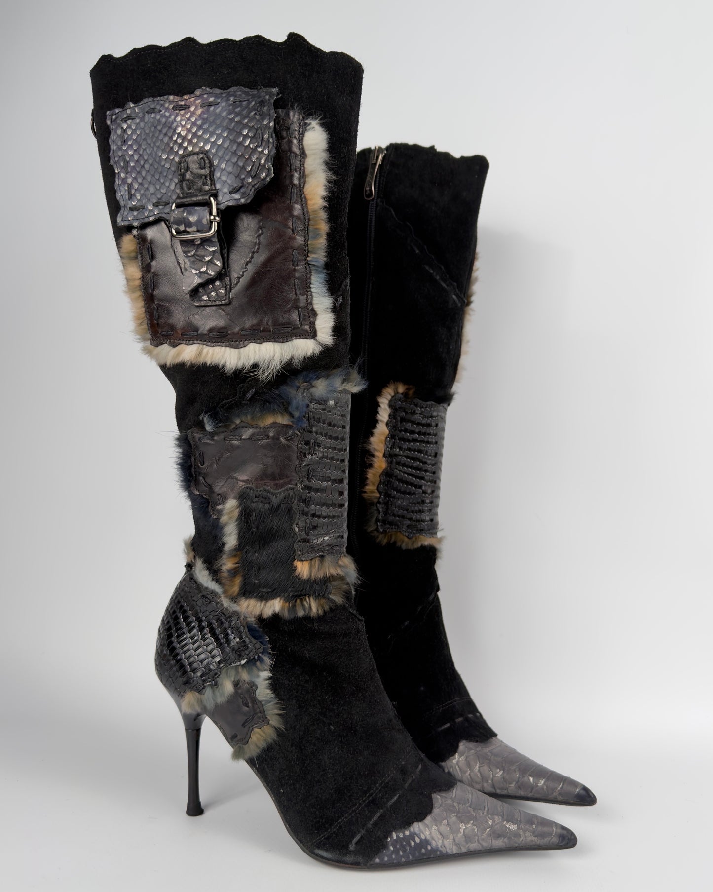 El Dante’s Couture Vintage Cargo Boots — 36