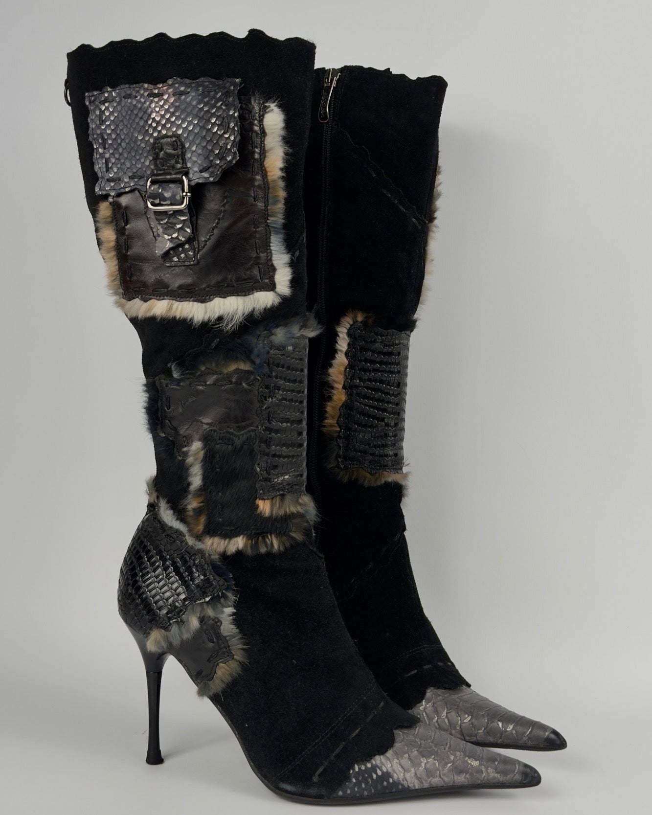 El Dante’s Couture Vintage Cargo Boots — 36