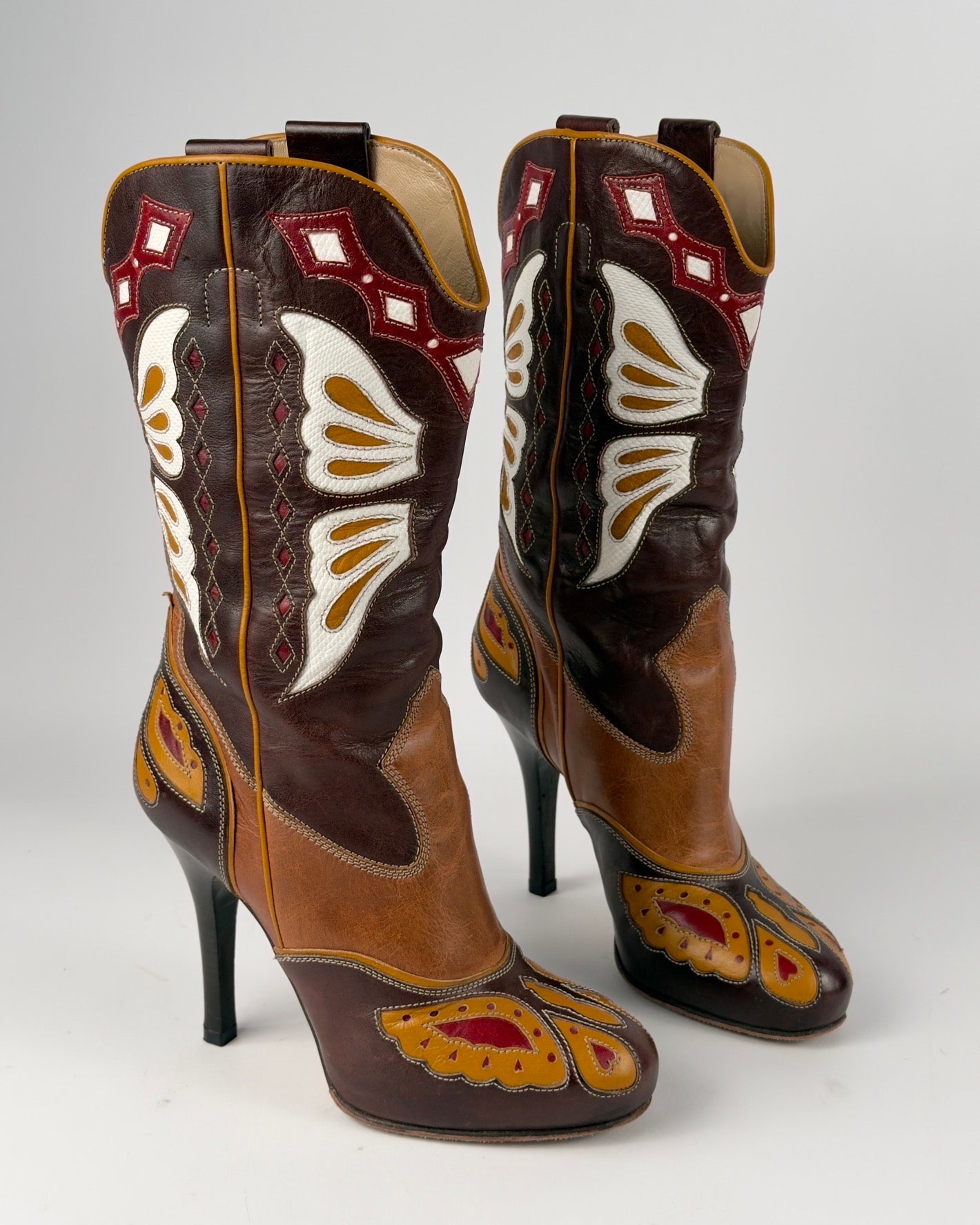 D&G SS 04 Cowboy Butterfly Boots — 36