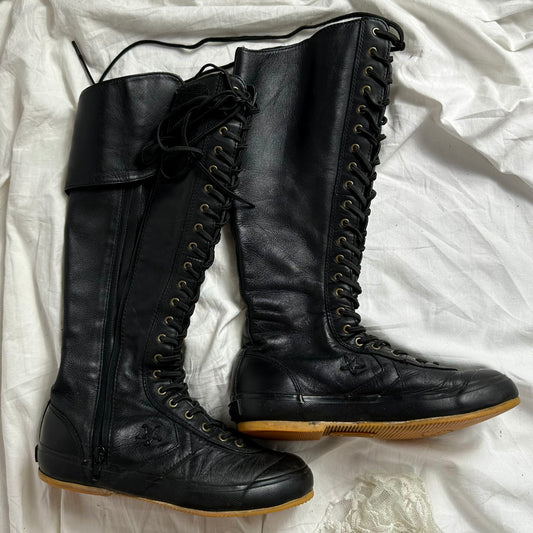 Converse Vintage Leather Lace Up Boots 36