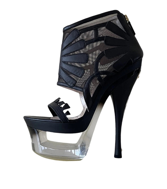 Versace S/S 2012 Runway Lucite Platform Heels 40