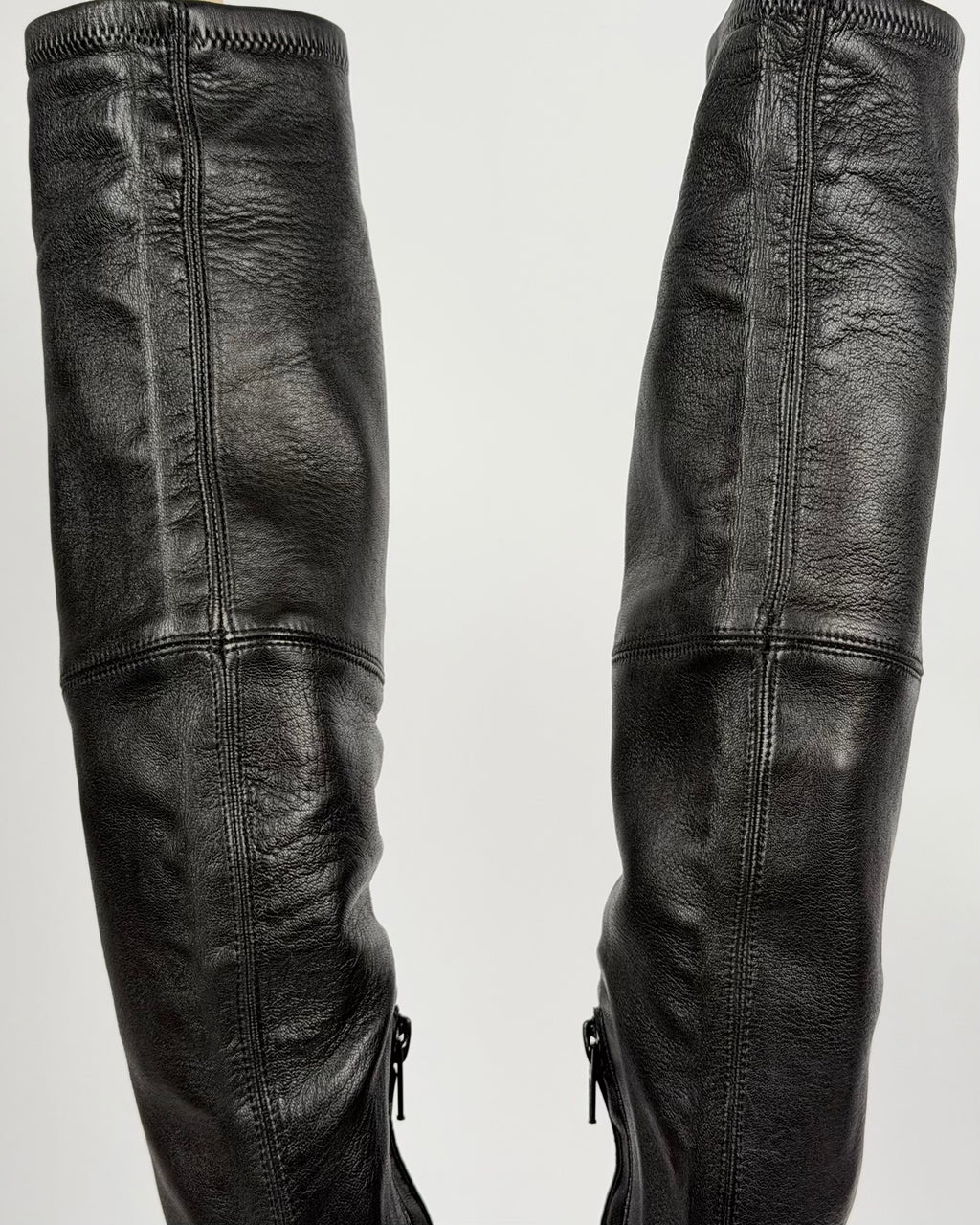 Celine FW 2008 Over the Knee Leather Wedge Boots — 36