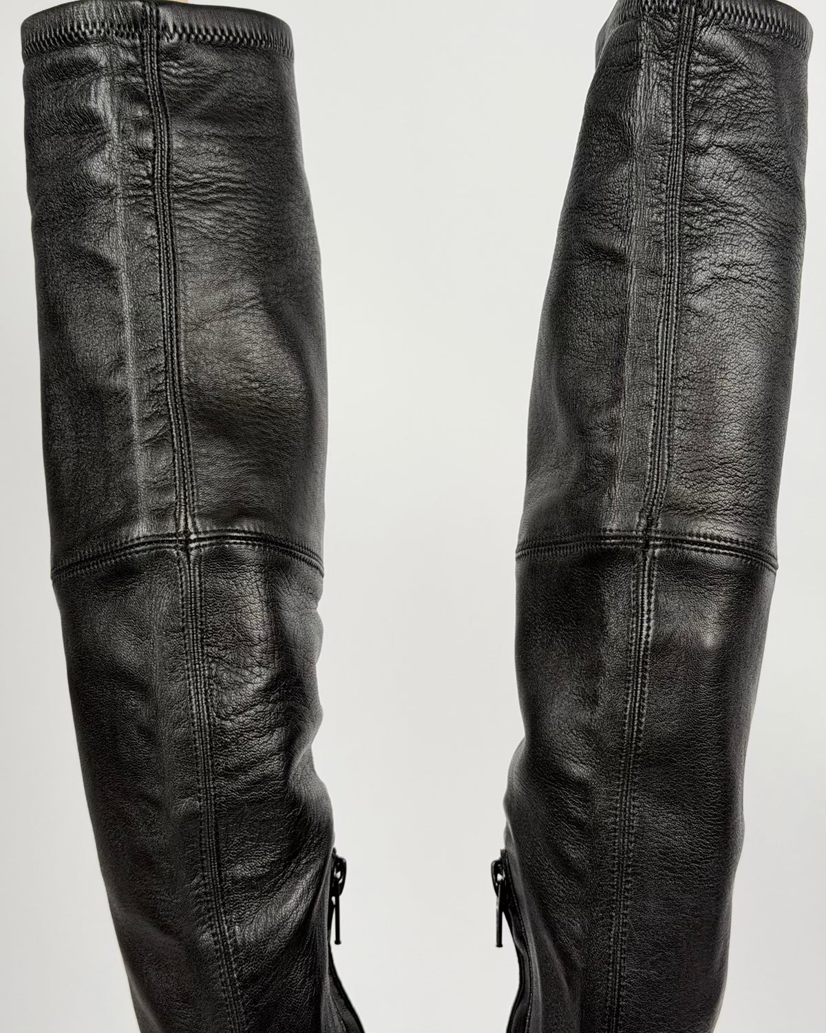 Celine FW 2008 Over the Knee Leather Wedge Boots — 36