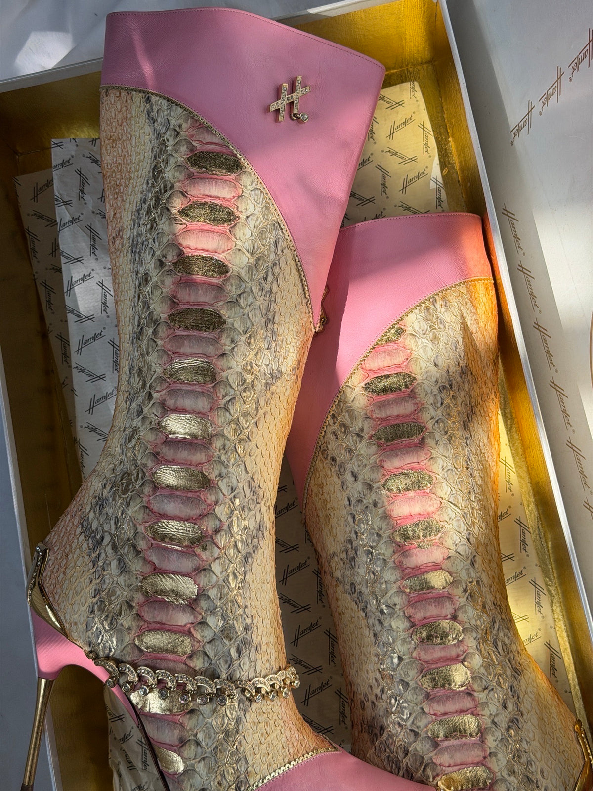 Hamlet Couture Italian Python Boots — 36/37
