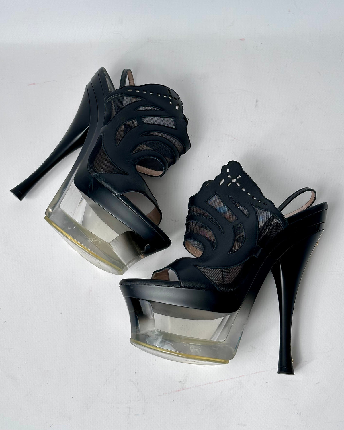 Versace S/S 2012 Runway Lucite Platform Heels — 39.5
