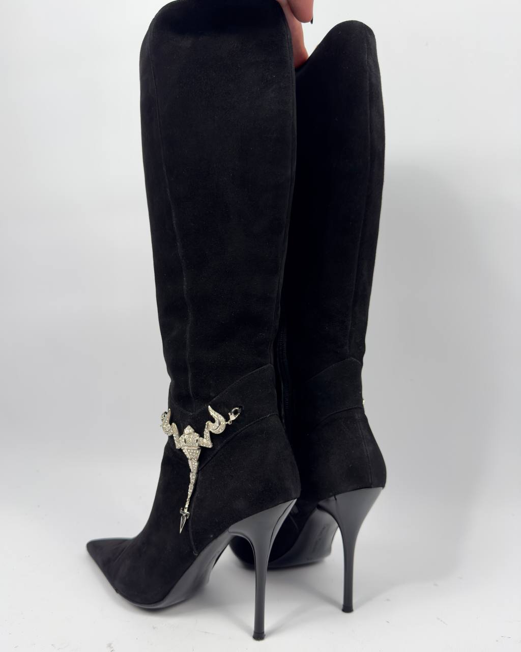 Cesare Paciotti Vintage Italian Scorpion Suede Boots — 39.5/40