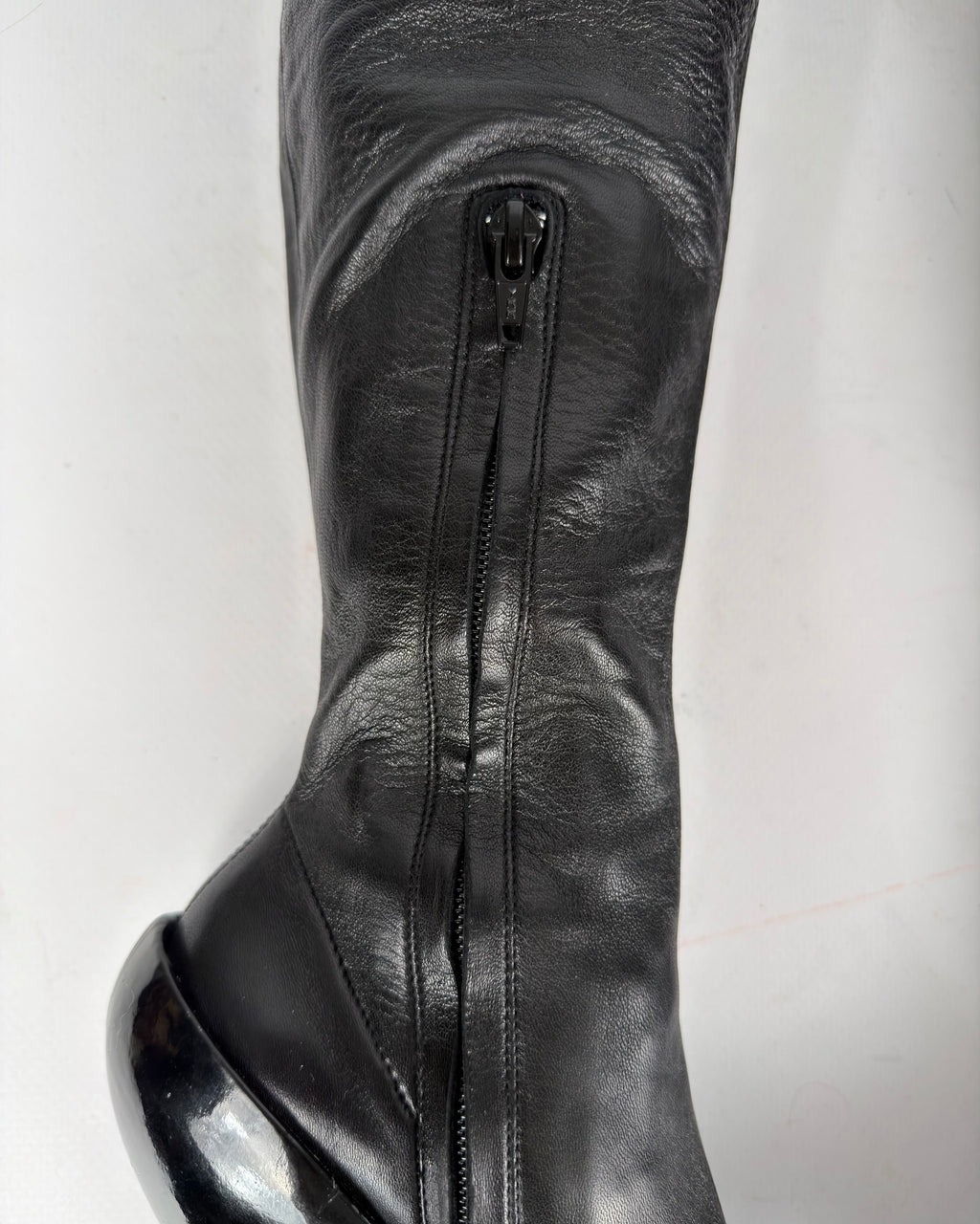 Celine FW 2008 Over the Knee Leather Wedge Boots — 36