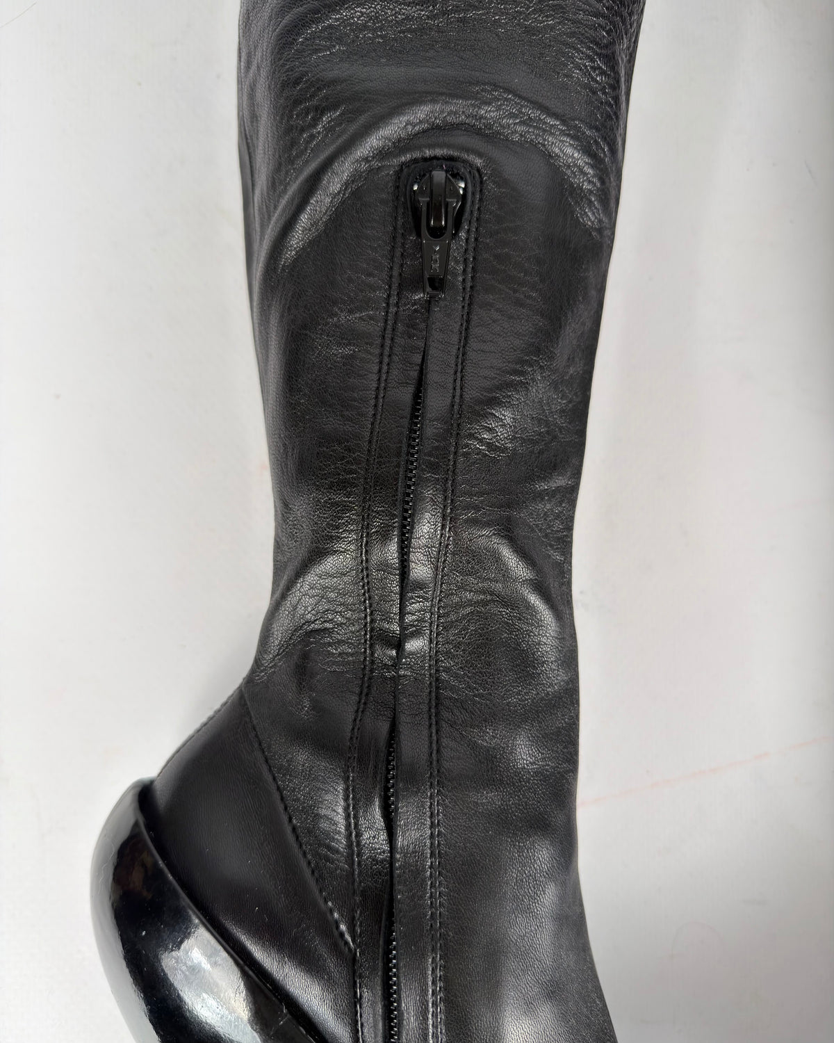 Celine FW 2008 Over the Knee Leather Wedge Boots — 36